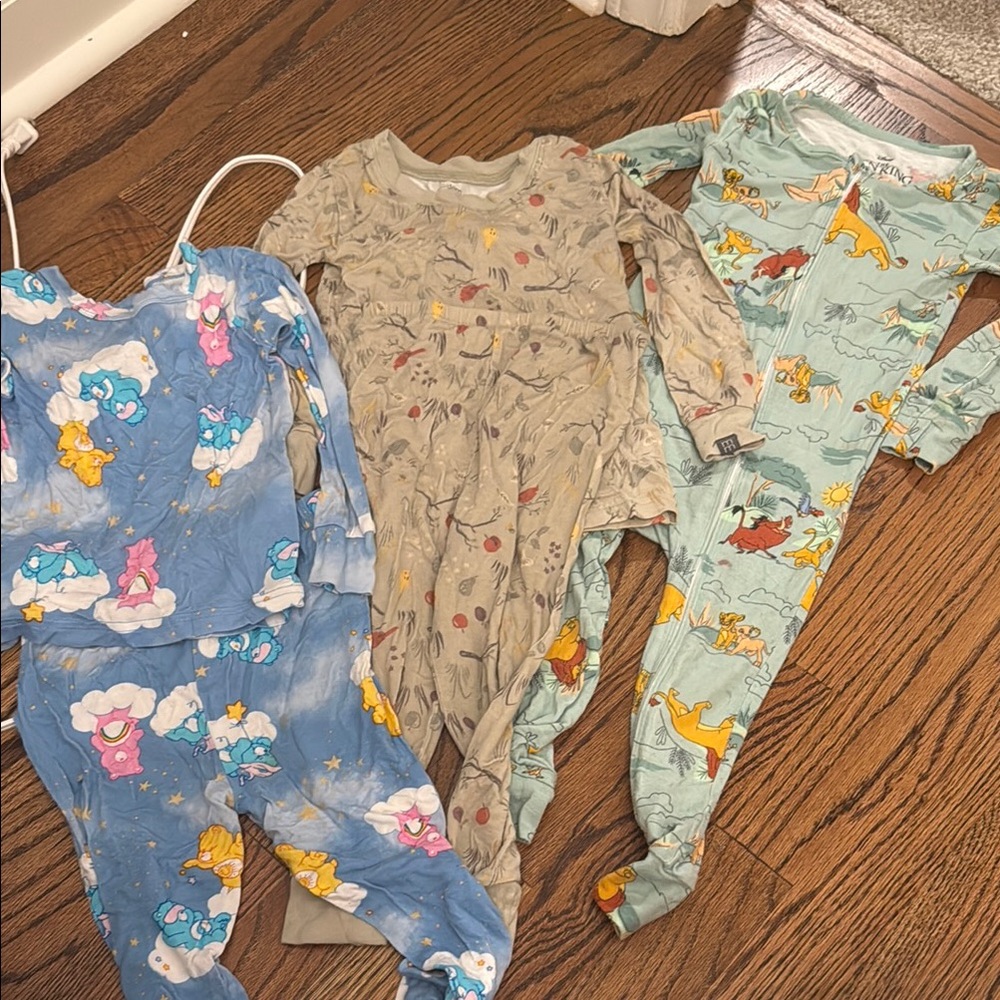 2t spandex stretchy pajama sets bundle lot